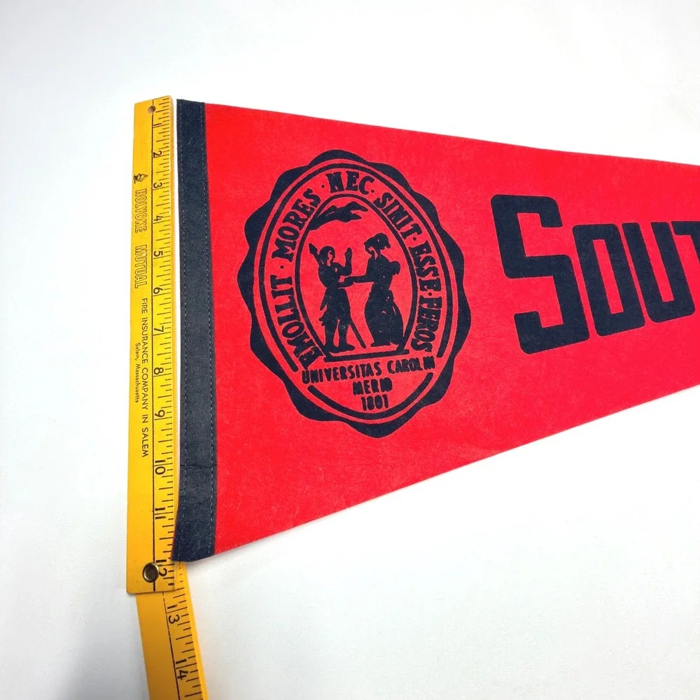 South Carolina Vintage Felt Pennant Red Black University Gamecocks 30